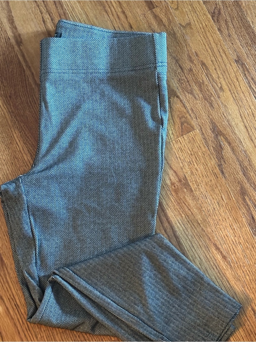Women’s Chevron Pattern Dress Pants - Black/Gray